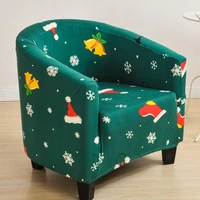 christmas sofa covers elastic single sofa cover xmas santa claus printed slipcover living room couch cover armchair protector