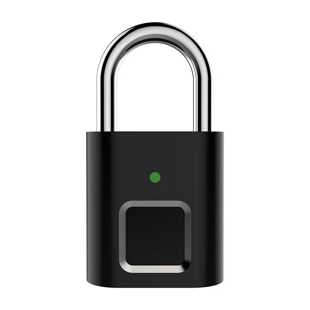 

Keyless USB Charging Fingerprint Lock Smart Padlock door lock 0.1sec Unlock Portable Anti-theft Fingerprint Padlock