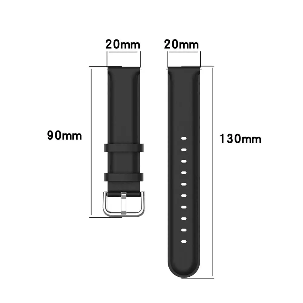 20 мм кожаный ремешок для часов Xiaomi Huami Amazfit GTR 42 мм/BIP/GTS браслет Samsung Galaxy active