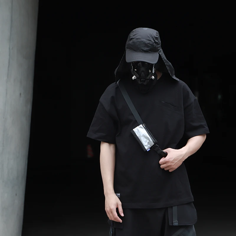 WHYWORKS 20ss летняя Techwear графическая черная футболка astrobe стиль хип-хоп панк Мода |