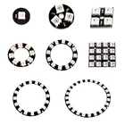 Светодиодное кольцо RGB 1 3 4 8 12 16 24 бит LED s WS2812 5050 RGB светодиодная кольцевая лампа со встроенными драйверами