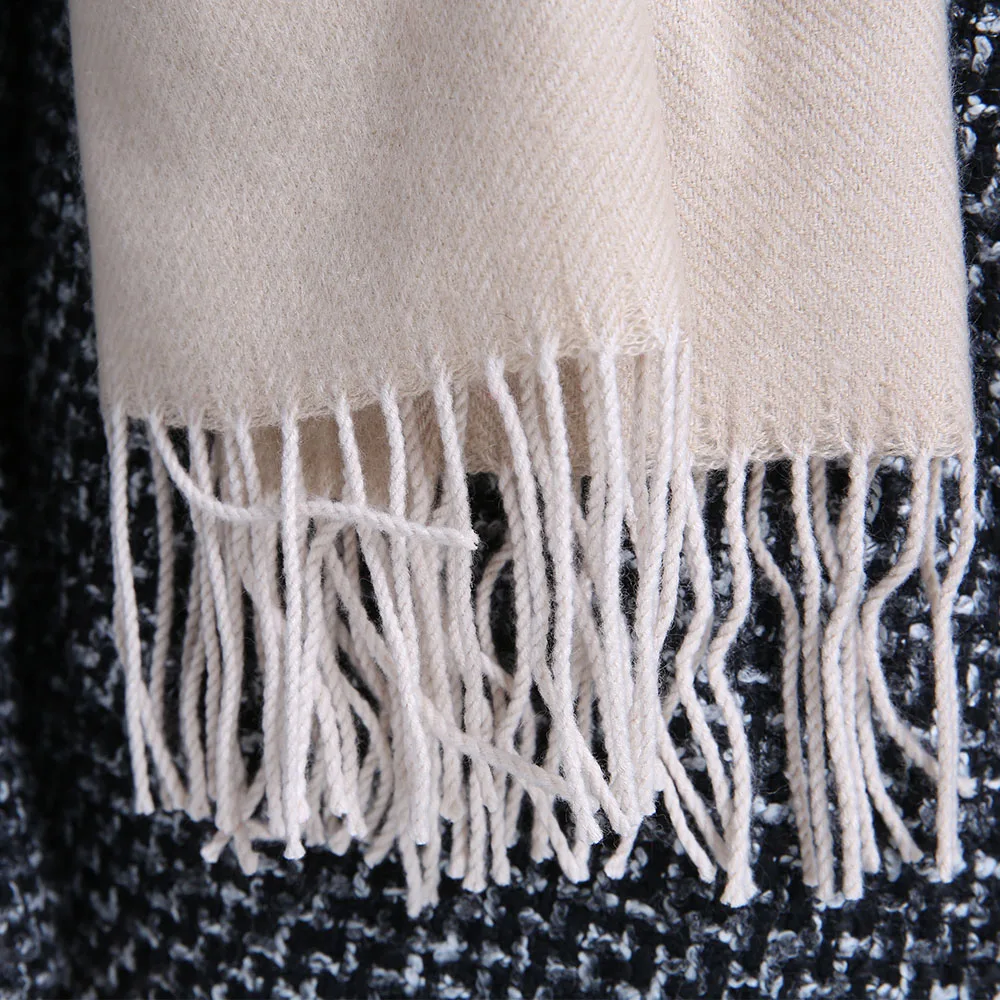 Sparsil Женский Осенний кашемировый длинный шарф с кисточками Модный женский зимний