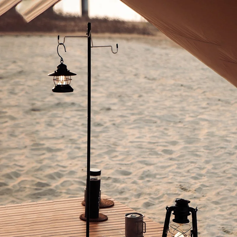 

Hanger Outdoor Travel Lamp Stand Folding Tent Light Pole Lamp Hanger Portable Camping Equipment Lantern Stand