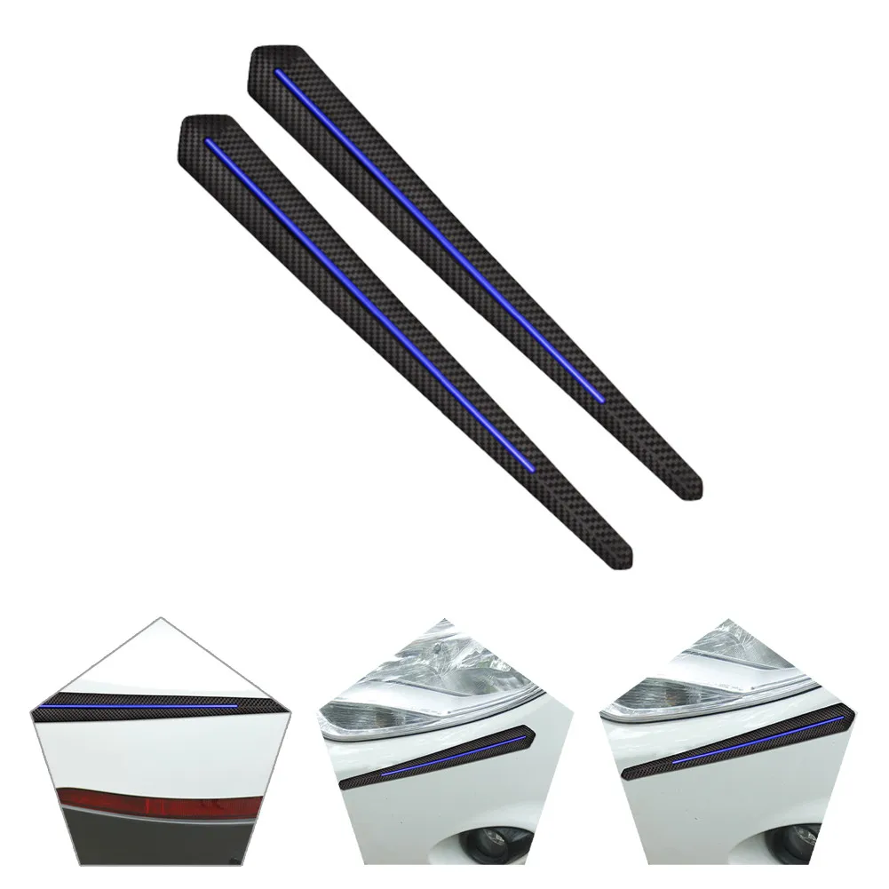 

1 Pair 058 Carbon Fiber Pattern Car Bumper Anti-collision Anti-scratch Adhesive Sticker Bumper Protective Strip Styling Moulding
