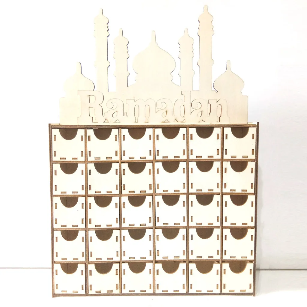 1 комплект Деревянный DIY комод Eid с обратным отсчетом и календарем украшения