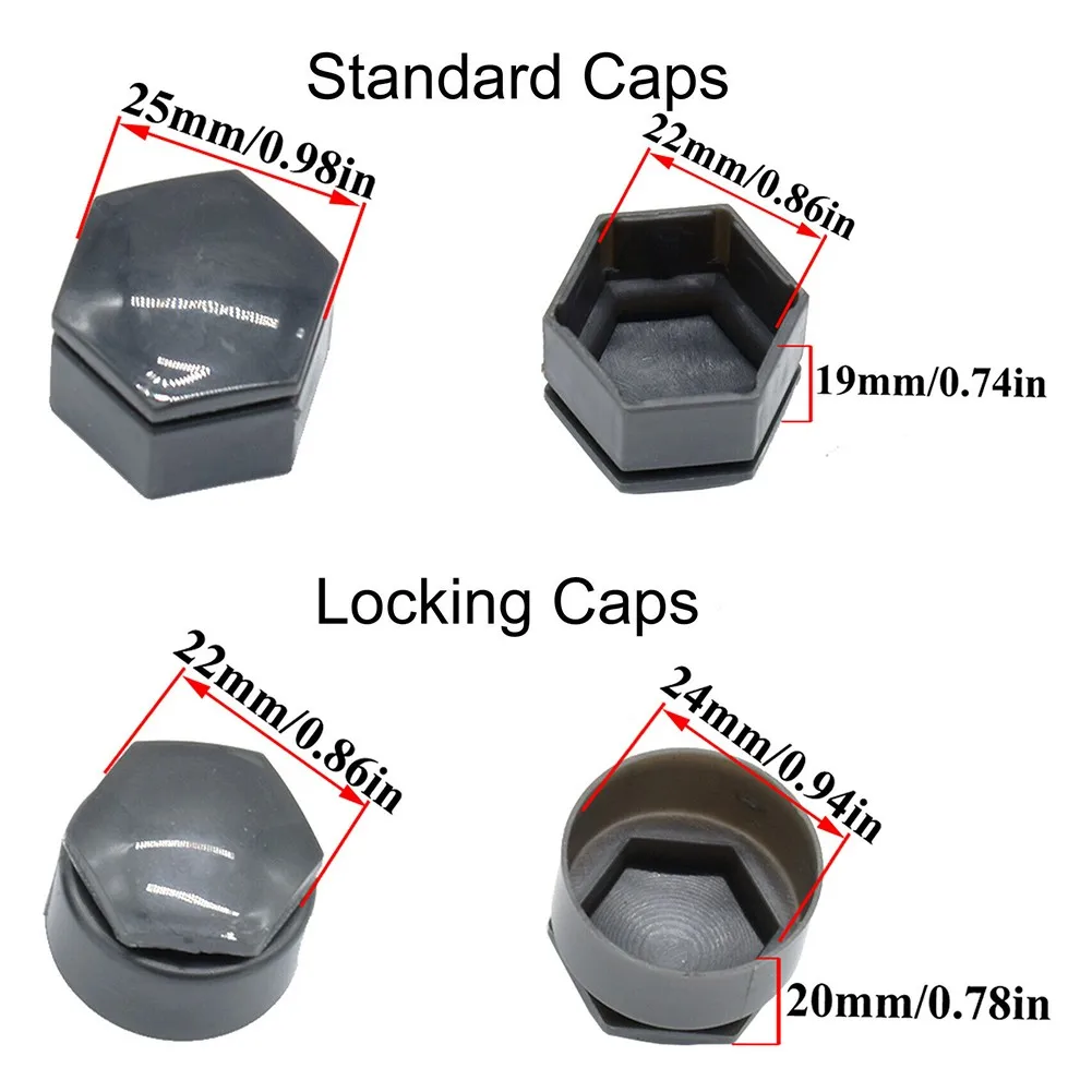 Центральная крышка ступицы колеса автомобиля 24 шт. 22 мм серые декоративные