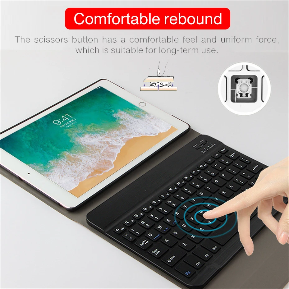 Bluetooth клавиатура кожаный чехол для iPad Pro 9,7 планшеты Обложка для iPad Pro 9,7 A1673 A1674 A1675