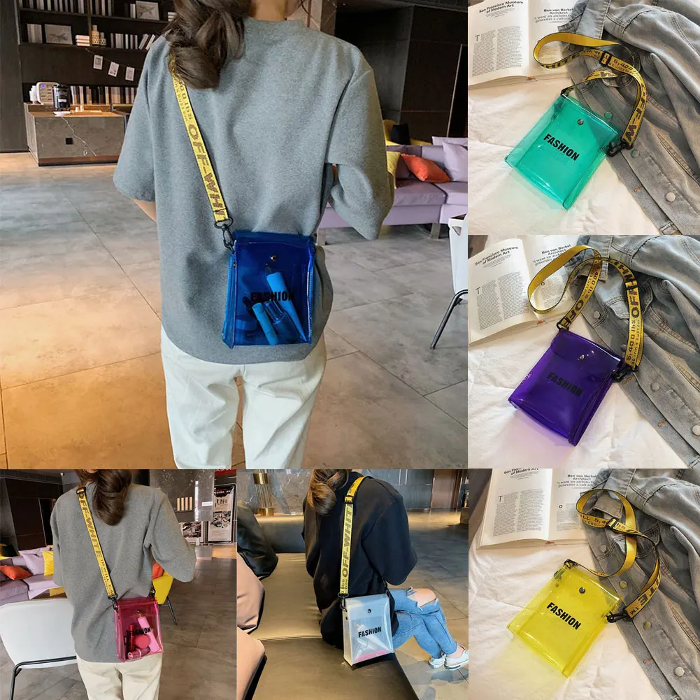 2020 женская прозрачная сумка из ПВХ железная сумочка на плечо с надписью