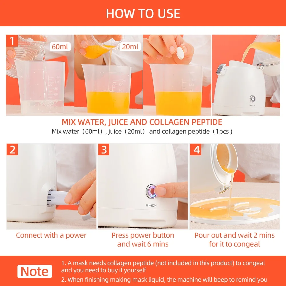 Self-Make Natural Fruit Face Mask Machine DIY Vegetable Juice Collagen Automatic Maker Home Use Beauty Salon Device | Красота и