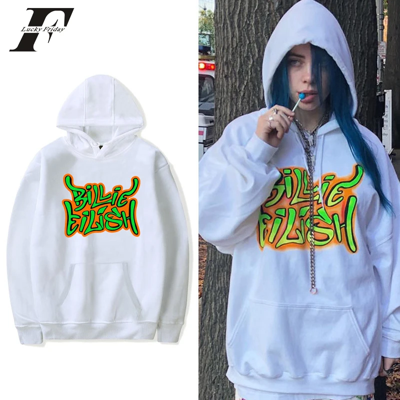 Billie Eilish модные толстовки повседневные для мужчин и женщин с капюшоном пуловер