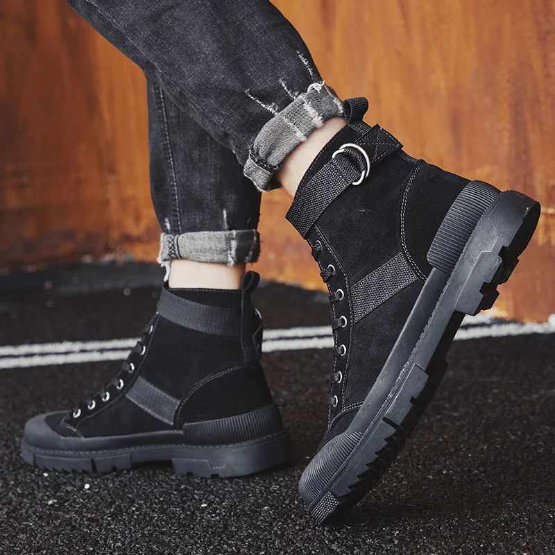 

spring slip genuine sneaker para boty cuero black coturno 2020 casual Men sale on Casual fashion Fashion Breathable causal mens