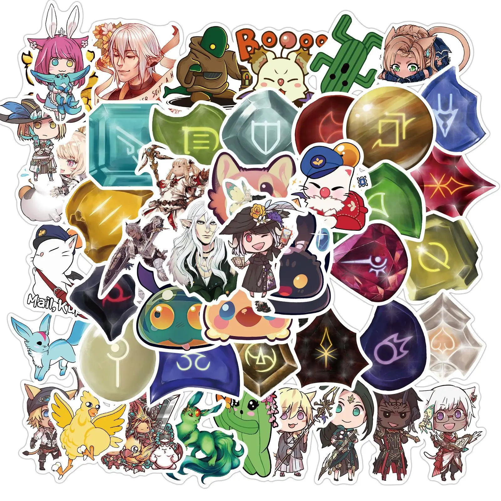 

10/50PCS Final-Fantasy Stickers Cute Cool Cartoon Animal Funny Stickers for Kids Toys DIY Scrapbook Toys Decoration game Sticker