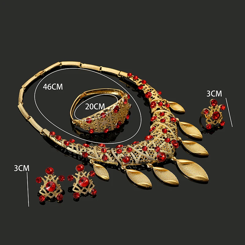 

Longqu Exquisite Dubai gold colorful Jewelry Set Wholesale Nigerian Woman Wedding Fashion African Bridal Jewelry Set Brand