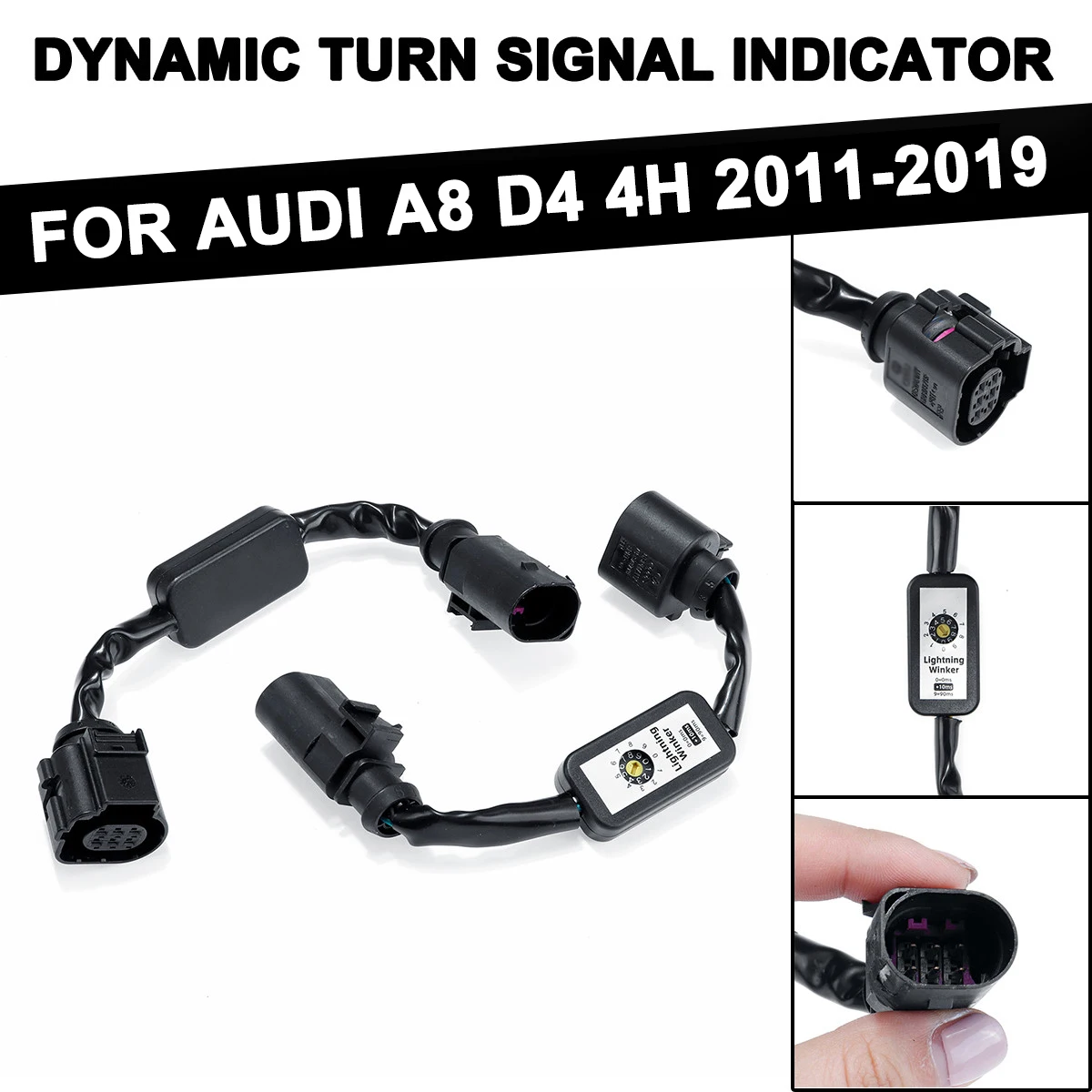 2 шт. дополнительный модуль для Audi A8 D4 4H 2011 2019 жгута проводов динамический сигнал