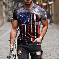 2021 new loose european and american high street fashion good looking printed mens t shirt couple tide brand top t shirt