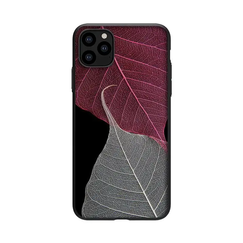 

Colorful Leaves Phone Case For Black-Iphone 5s 6 6s 7 8 11 12 X Xs Xr Pro Plus Max Mini Fundas Cover