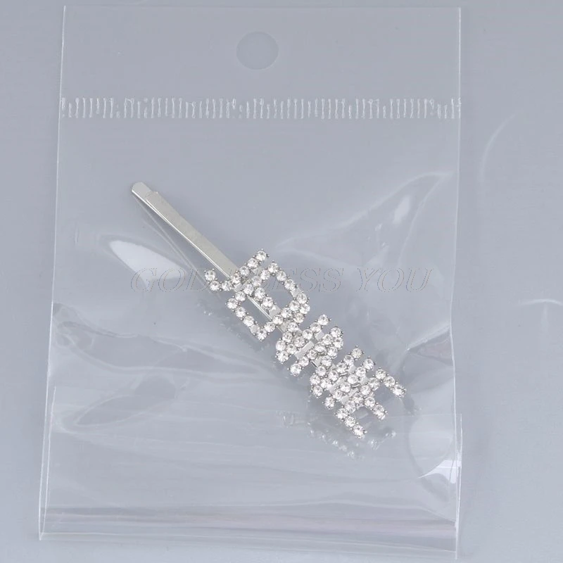 Женские металлические буквы Bobby Pins Kpop имя членов имитация жемчужины, горный хрусталь для волос зажим для поддержки болельщиков декоративные заколки