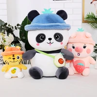 simulation stuffed animal panda pig doll lovely cute anime plush toys tiger soft kawaii animals kids gifts