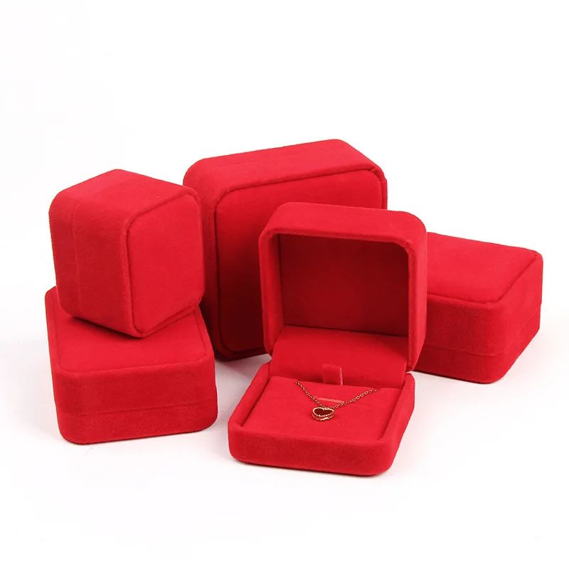 Подарочные коробки из фланели для ювелирных изделий колец браслетов и кулонов