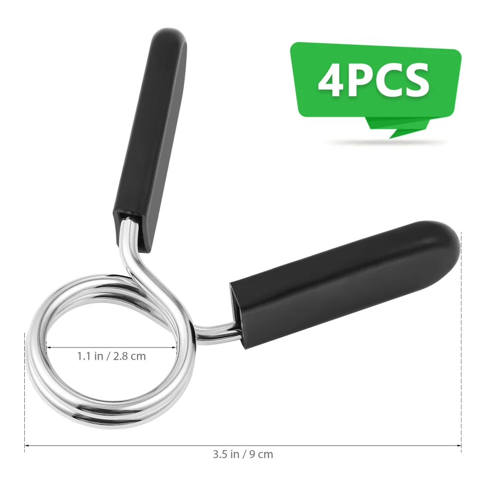 

WAKAUTO 4pcs Barbell Clamps Spring Clip Collars Exercise Dumbbell Collars for Gym Fitness Training