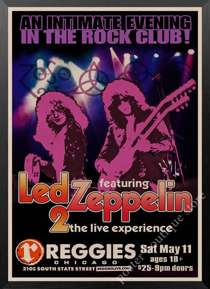12 Светодиодный плакат Zeppelin Rock Music, Jimmy Page, rober Plant, винтажный домашний декор, настенные наклейки, 9 процентов/5 - Цвет: 12