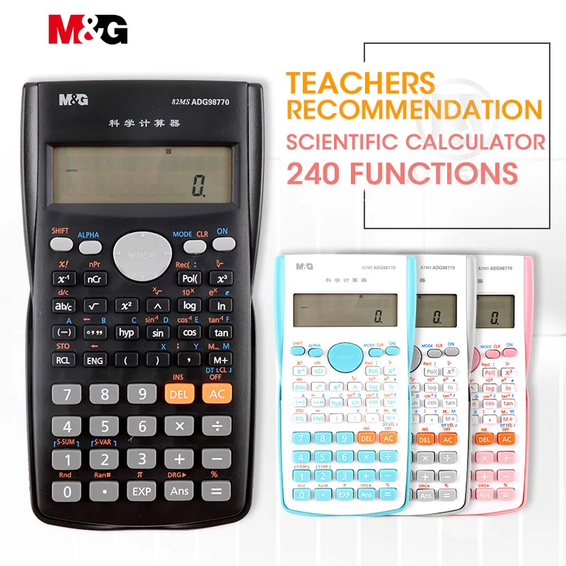 M & G 82MS цветной калькулятор sciential Calculater Financial розовый белый science для офиса