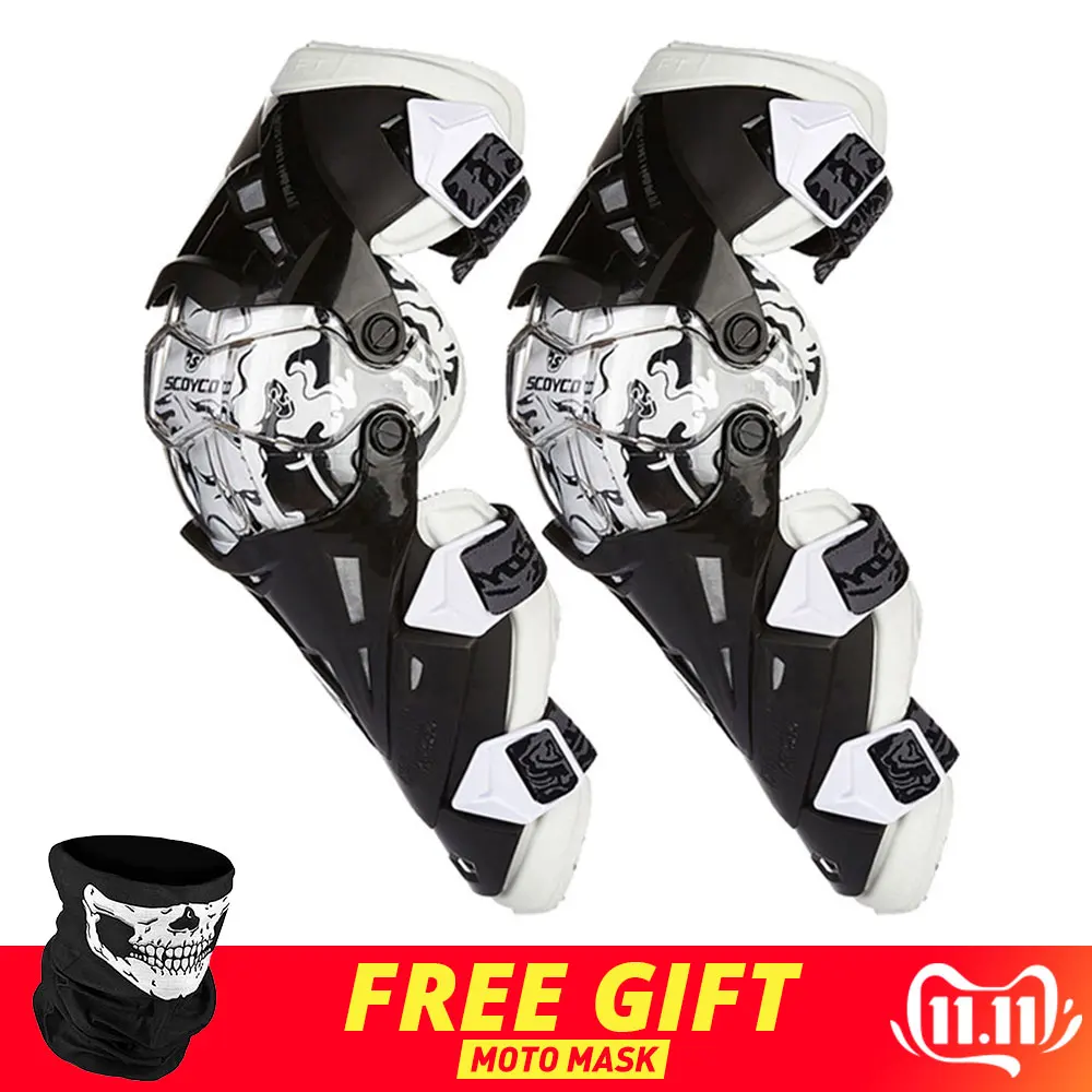 K12 White Knee SCOYCO CE мотоциклетная броня для мотокросса, защита груди и спины, защитный жилет, мотоциклетная куртка, гоночная Защитная Защита тела, MX Armor - Цвет: K12 White Knee