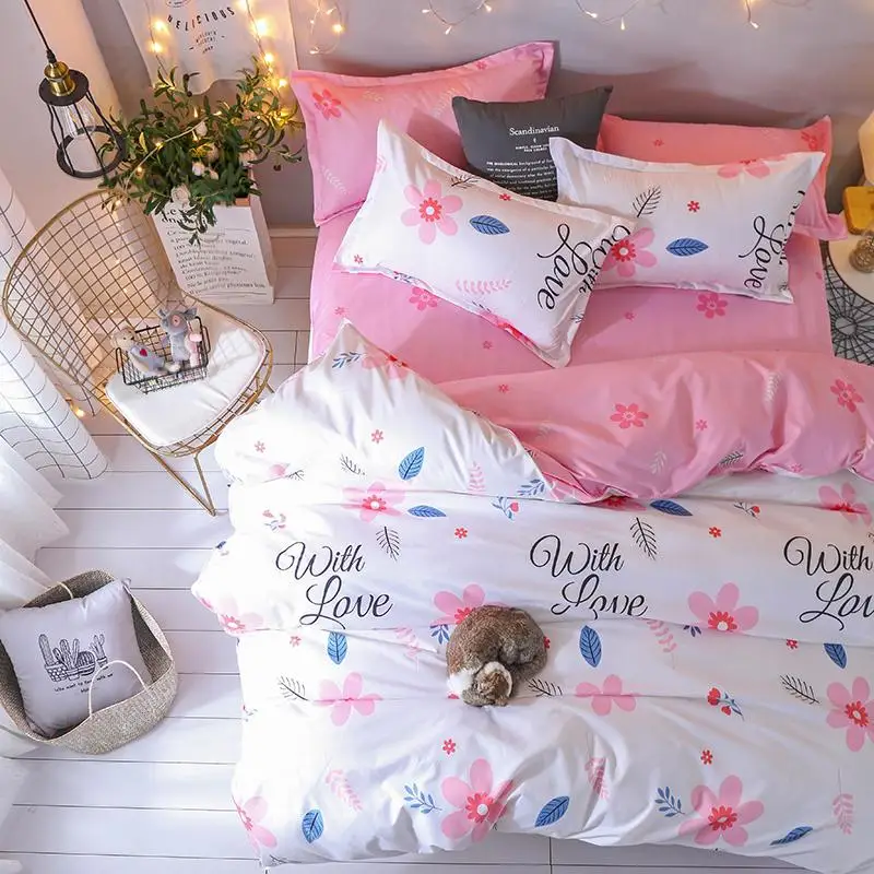 

42 Starry sky Cartoon Animals Bedding Sets 3/4pcs Geometric Pattern Bed Linings Duvet Cover Bed Sheet Pillowcases Cover Set
