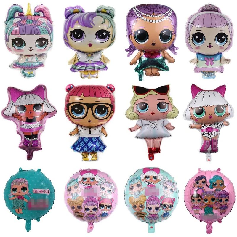 

LOL surprise, воздушные шары для вечеринки, 12 шт. в упаковке, Детские шары для девочек, украшения для детской вечевечерние, игрушки для девочек и де...