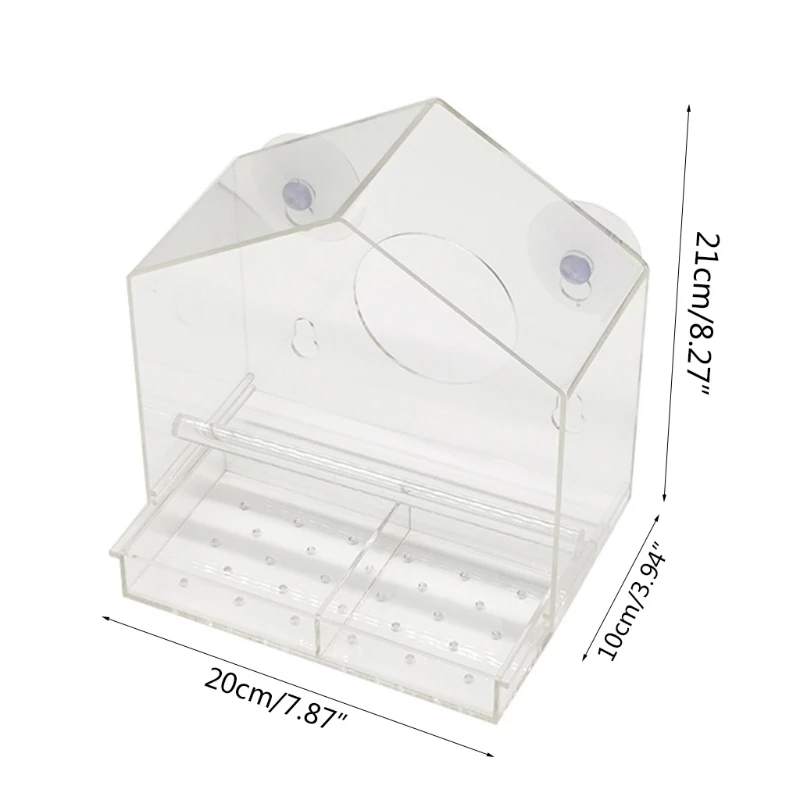 

Hanging Bird Feeder Acrylic Supplies Clear Glass Window Accessories House Hanging Suction Window Bird Feeders