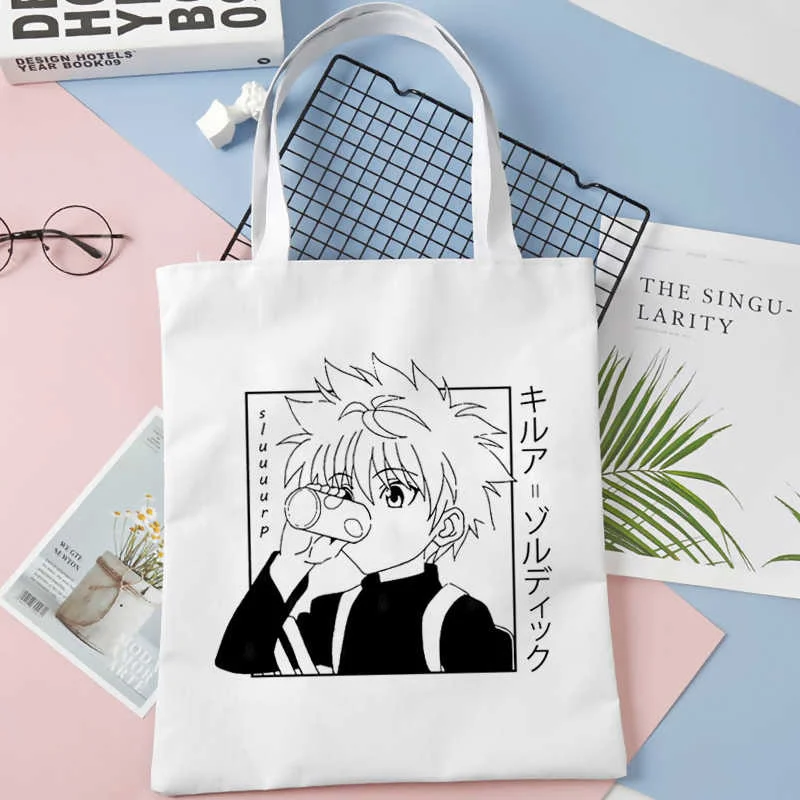 

Х/б сумка для покупок Hunter x Hunter, эко-сумка для продуктов