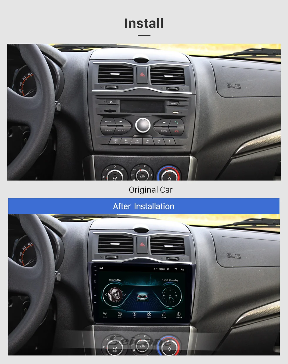 Seicane автомобильный радиоприемник " Android 8,1 gps Navi для Lada Granta с поддержкой AUX Carplay DAB+ с диагностическим разъемом и цифровым видеорегистратором автомобильный мультимедийный плеер