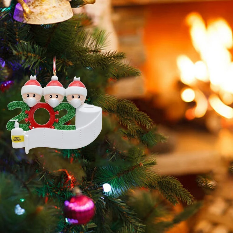 

3 DIY Name Blessings PVC Mask Snowman Christmas Tree Hanging Pendant 3