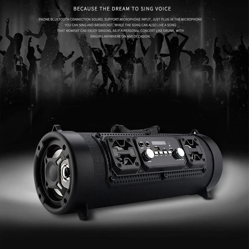 

20w Outdoors Portable Wireless Bluetooth Subwoofer Speaker 3 Sound Units Wireless Surround Sound Subwoofer Speaker With Mic Move