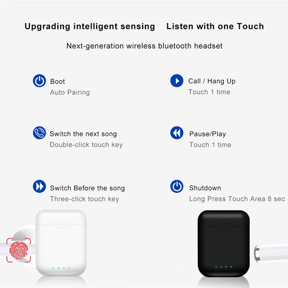 I88 оригинальные TWS беспроводные наушники Bluetooth 5,0 стерео наушники подходят для всех мобильных телефонов продукт продвижение