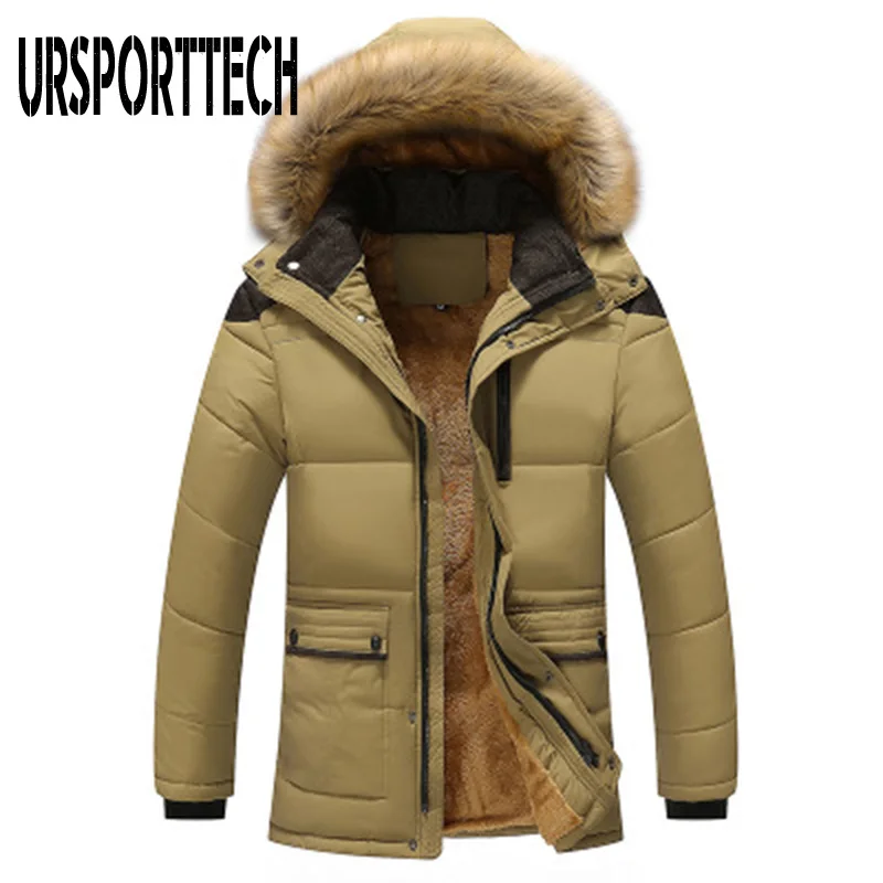M-7XL Fur Collar Hooded Men Winter Jacket Men 2019 New Fashion Warm Wool Liner Man Jacket and Coat Windproof Male Parkas Casaco