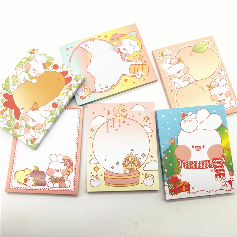 Милый блокнот с толстым кроликом Kawaii мультяшный школьные принадлежности Бумага