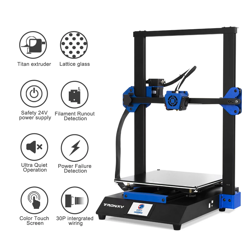 Resume Power Ultra-quiet Double Z Motor Quiet drive mainboard Glass Plate 300*300mm impressora 3d Printer Diy Kits XY-3 PRO