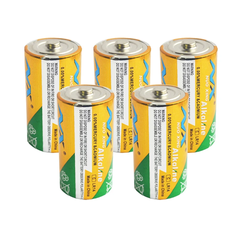 5pcs 1.5V LR14 C Size Battery Alkaline MN1400 E93 AM-2 Dry Battery Batteries Cell For camera MP3 Walkman Toys GAS cooker