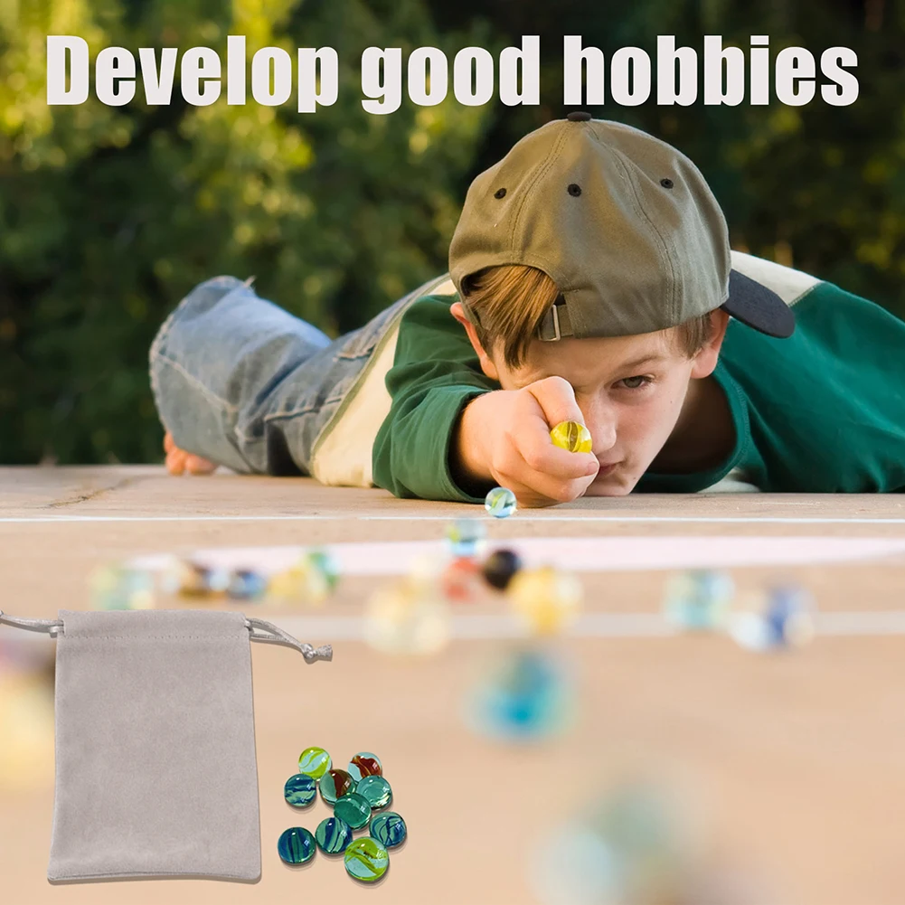 Набор цветных стеклянных шариков для детей и родителей 10/20 шт. 16 мм | Игрушки хобби