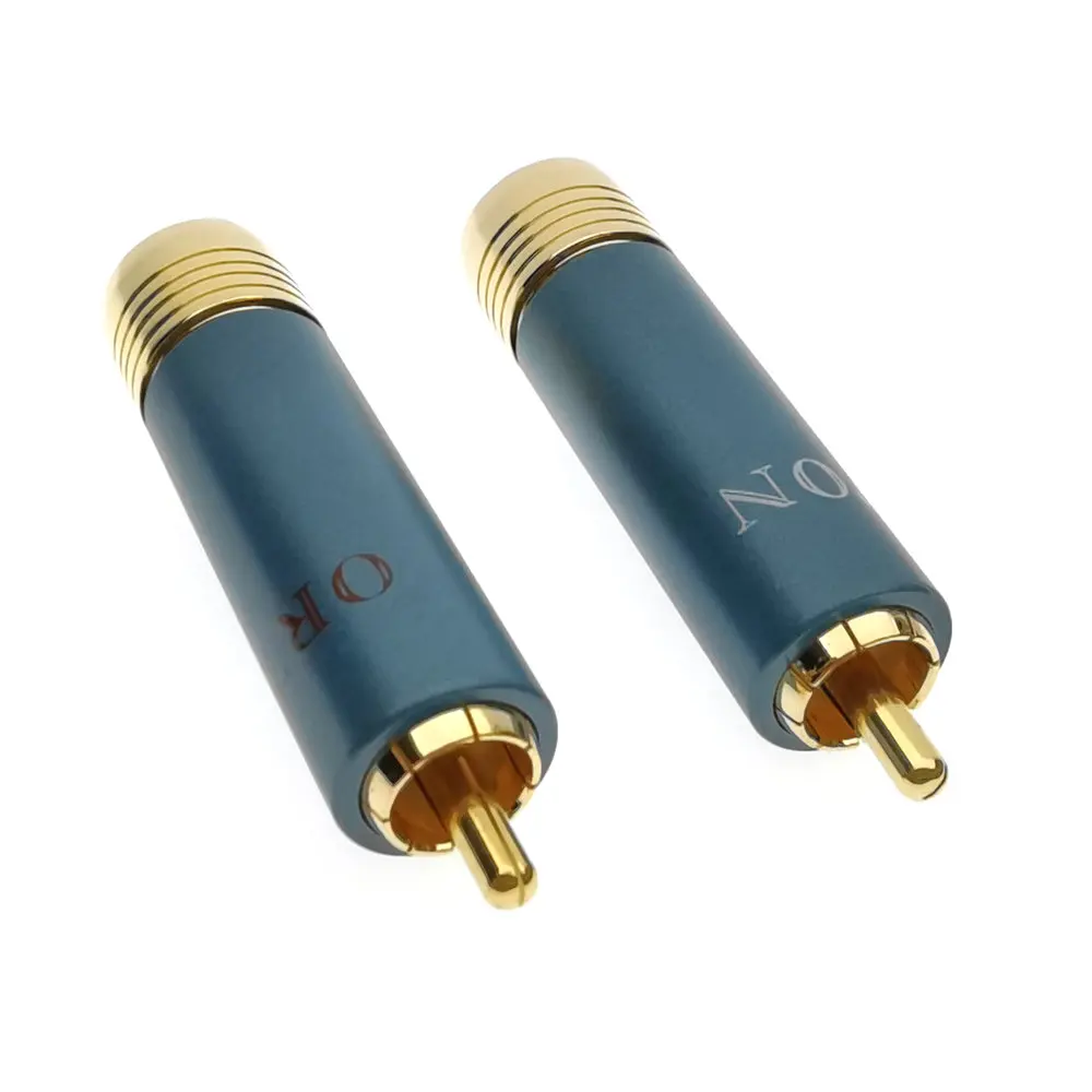 Высококачественный позолоченный Hi Fi RCA штекер end ортофон 8Nx разъемы|Коннекторы и