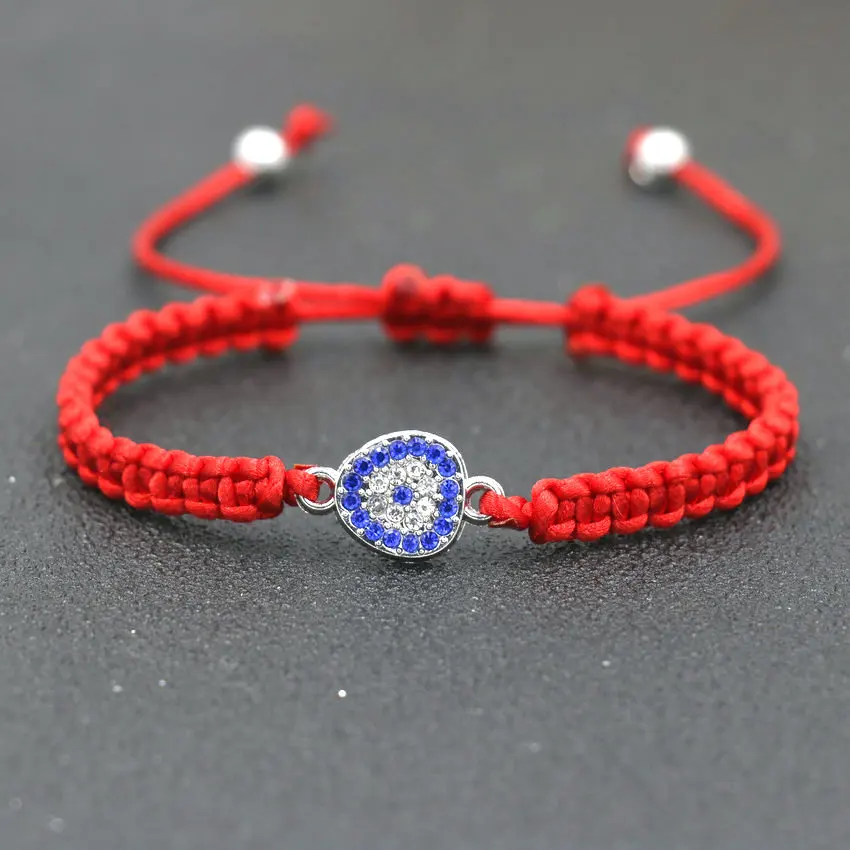 Очарование Для женщин браслет Злейшего Глаза красная веревочная нить сердце