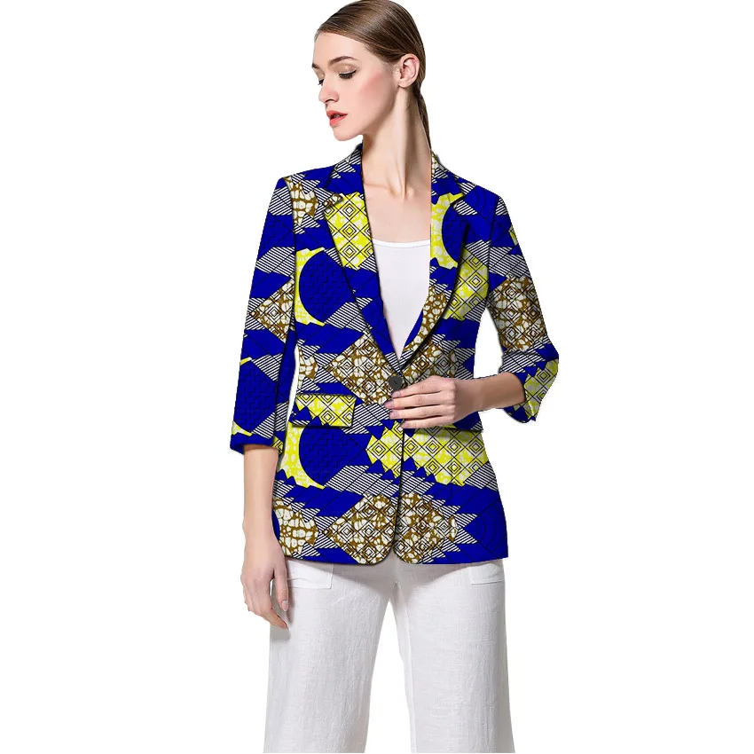 

2020 African Fashion wear tailor made three quarter sleeve sleeve women's Ankara blazers print wedding/party event suit jacket