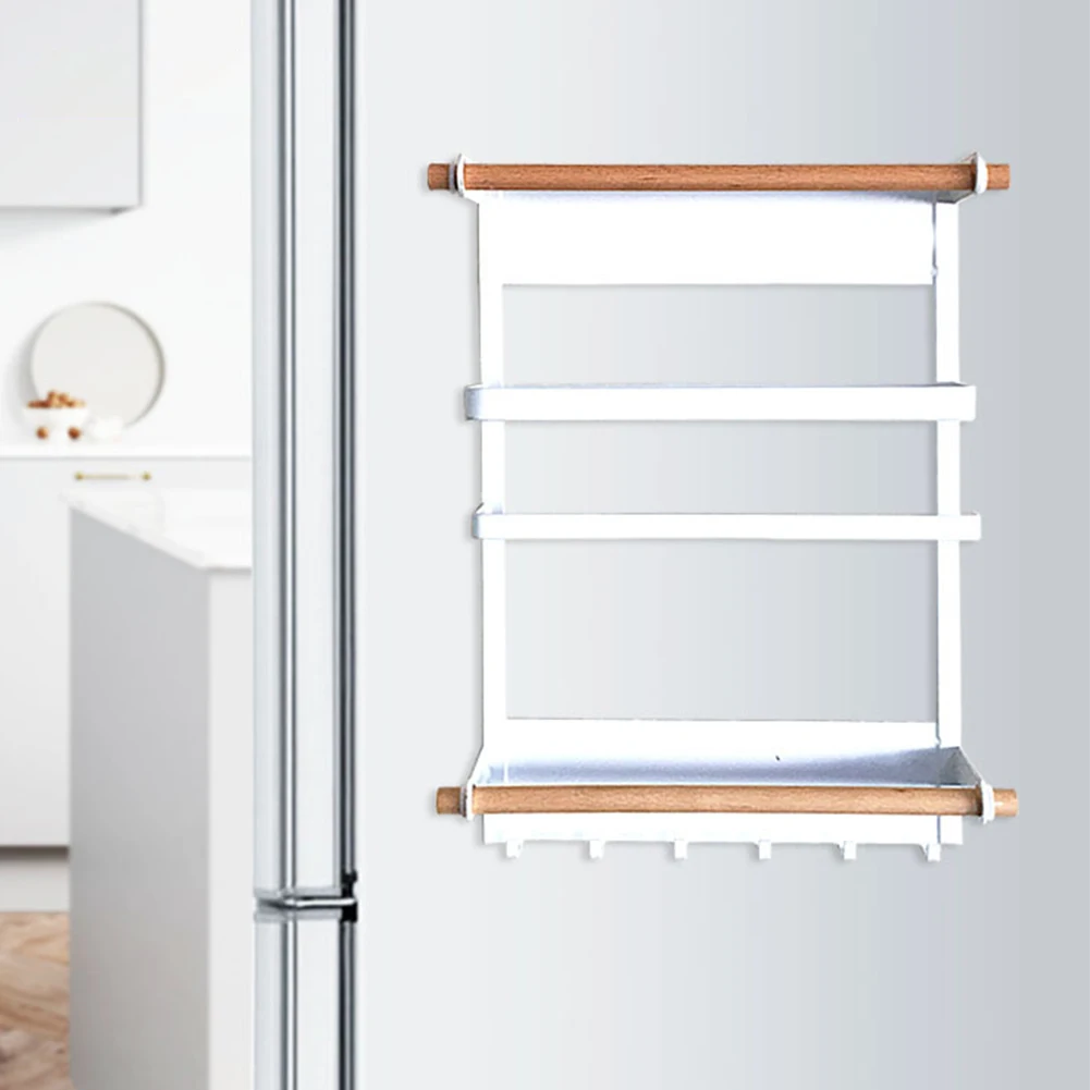 Вешалка для хранения полотенец на холодильник кухонный Многофункциональный