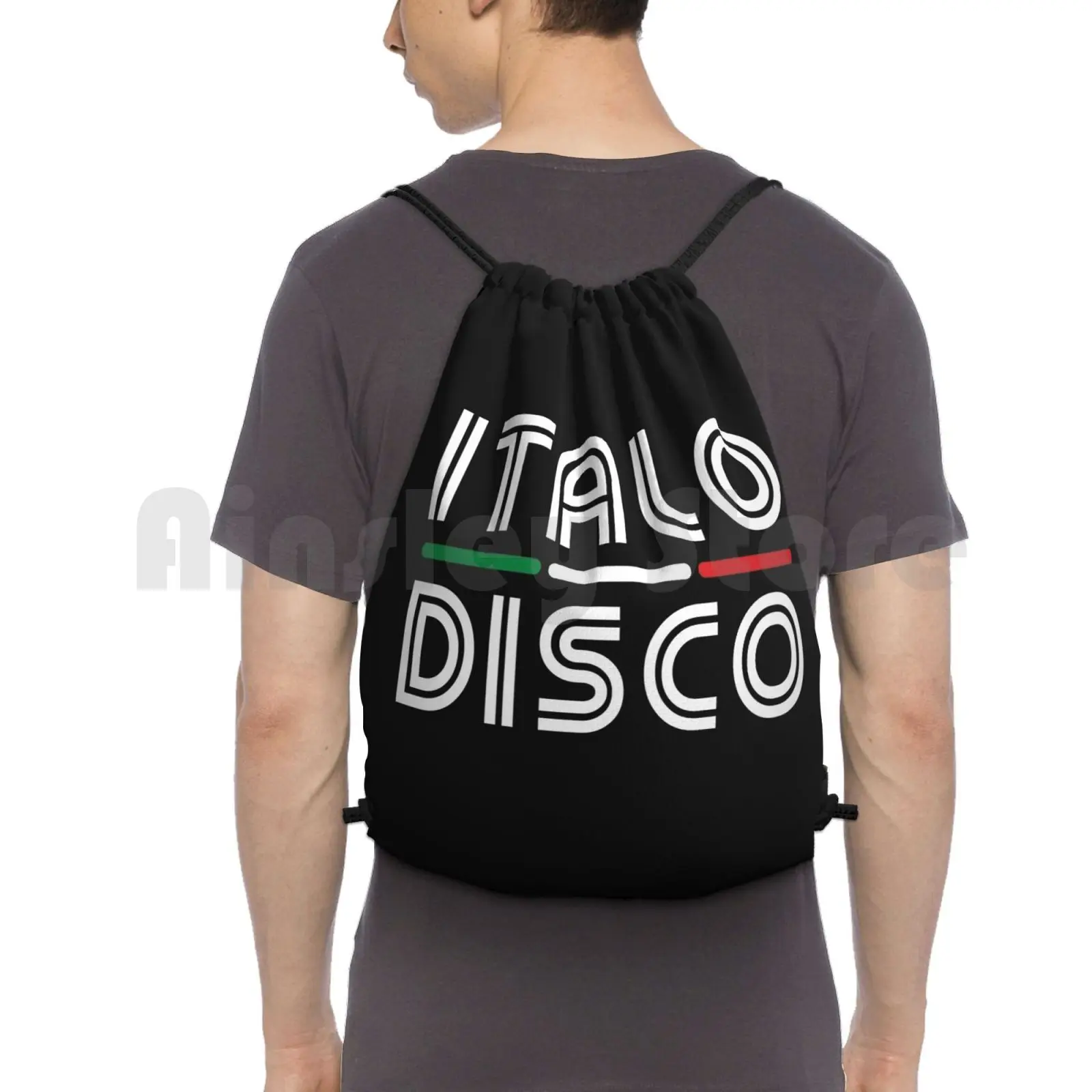 Italo Disco рюкзак сумка с Кулиской Спортивная Сумка водонепроницаемая Italodisco Retro 80s