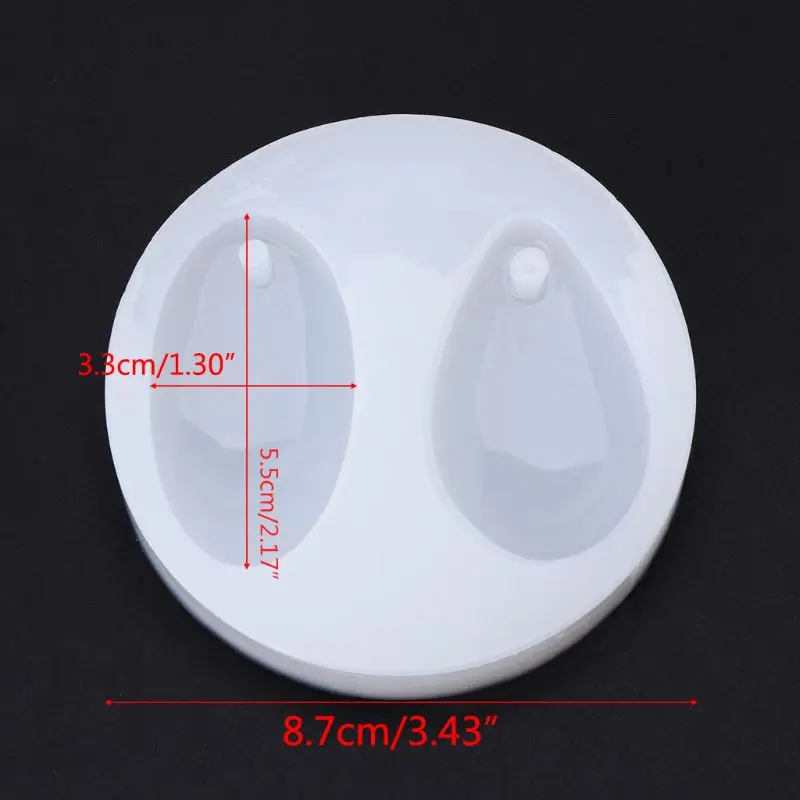Silicone Mold DIY Jewelry Necklace Pendant Making Tool Oval Water Drop Pendants Epoxy Resin Crafts Mirror UV Charms Findings | Украшения и