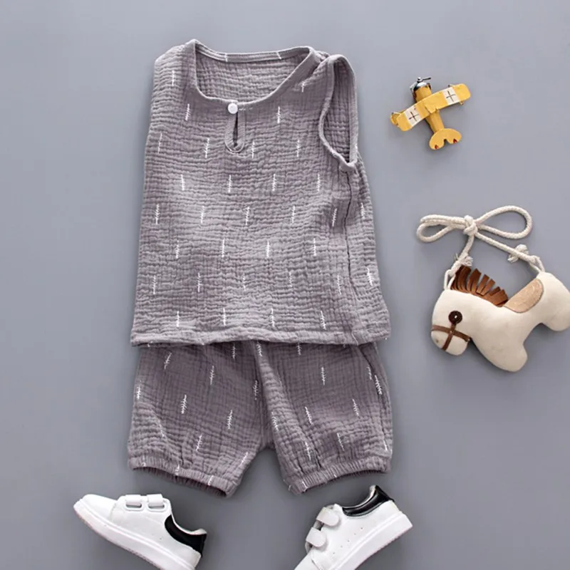 Летний жилет без рукавов для мальчиков комплект с жилетом новорожденных