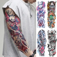 large arm sleeve tattoo japanese prajna carp dragon waterproof temporary tatto sticker god body art full fake tatoo women men