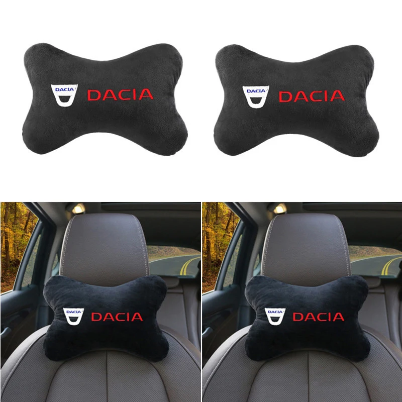 

2Pcs Car Headrest Cushion Neck Pillows Backrest For Dacia Duster Logan Sandero 2 Mcv Sandero Auto Interior Protection Styling