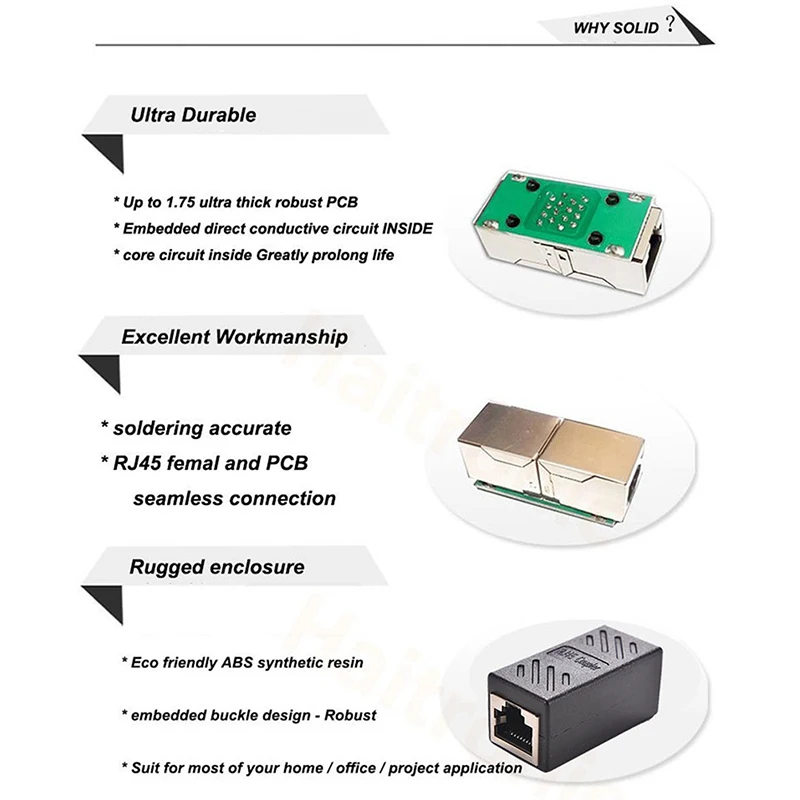 RJ45 LAN разъем 2 шт Встроенный Cat7/Cat6/Cat5e Ethernet кабель удлинитель адаптер|Компьютерные
